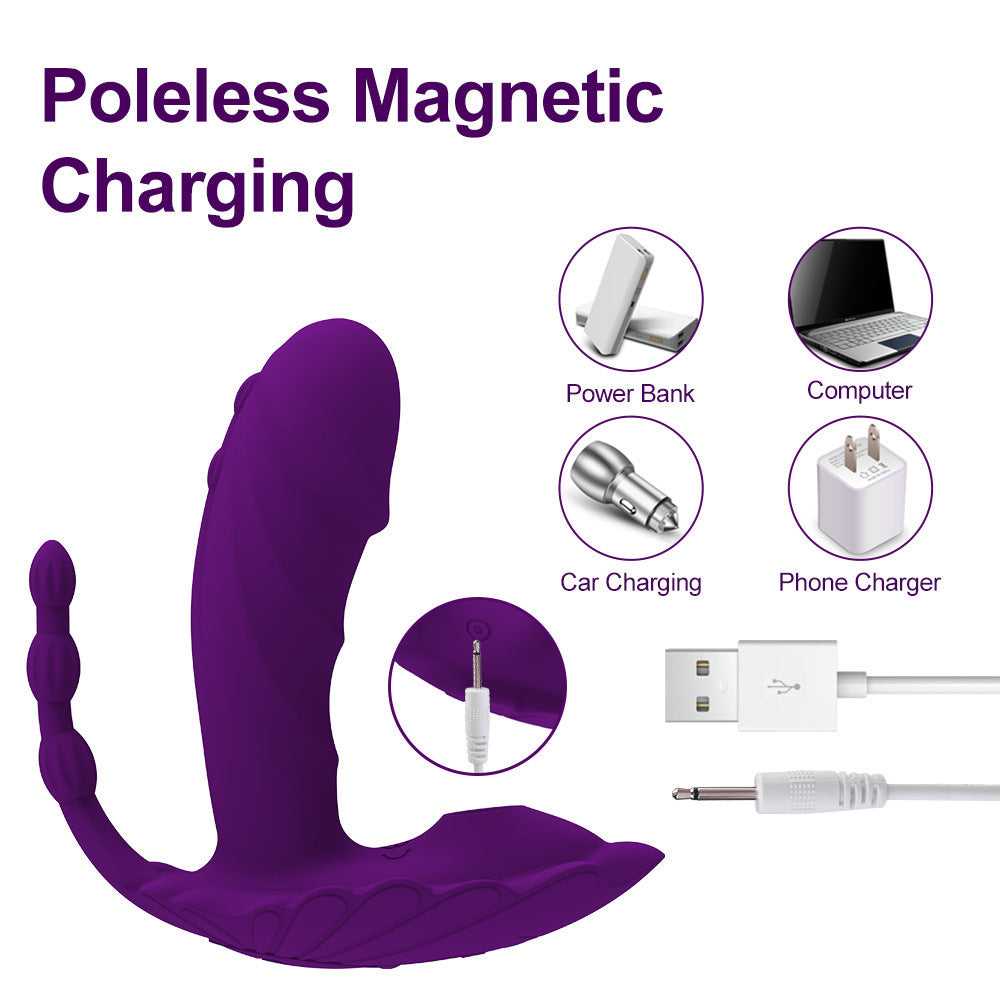 Vibrationsmassagegerät mit multifunktionaler Dreifachstimulation 11 cm – tragbares Vibrationsmassagegerät mit Fernbedienung – Hosenvibrator