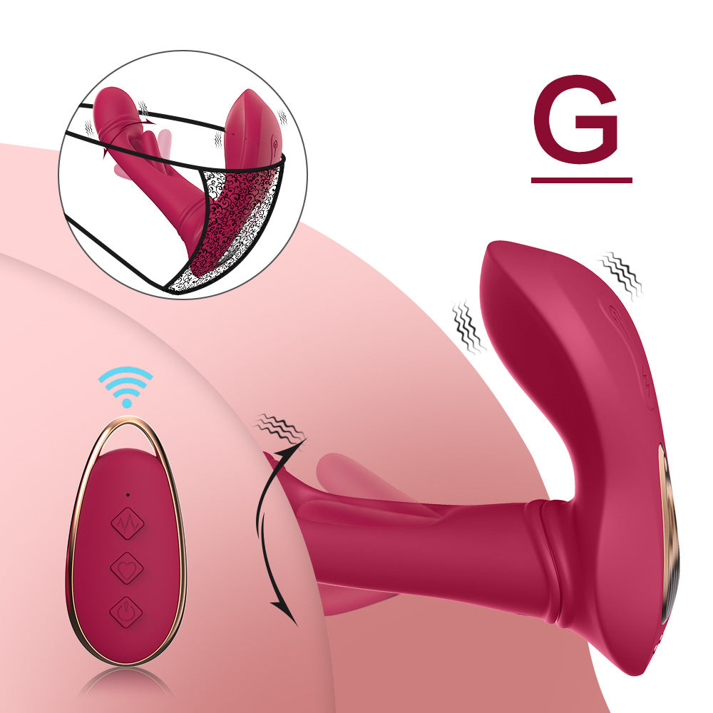Tragbarer Vibromasseur Point G mit Fernsteuerung 12 cm – Rouge