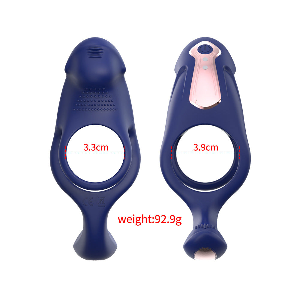 3 DE 1 Masseurs de Prostate Vibrant mit Anneau Pénien und Silicone Bleu