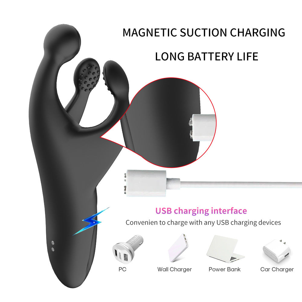 Godzilla three-pronged pat vibration egg prostate massager