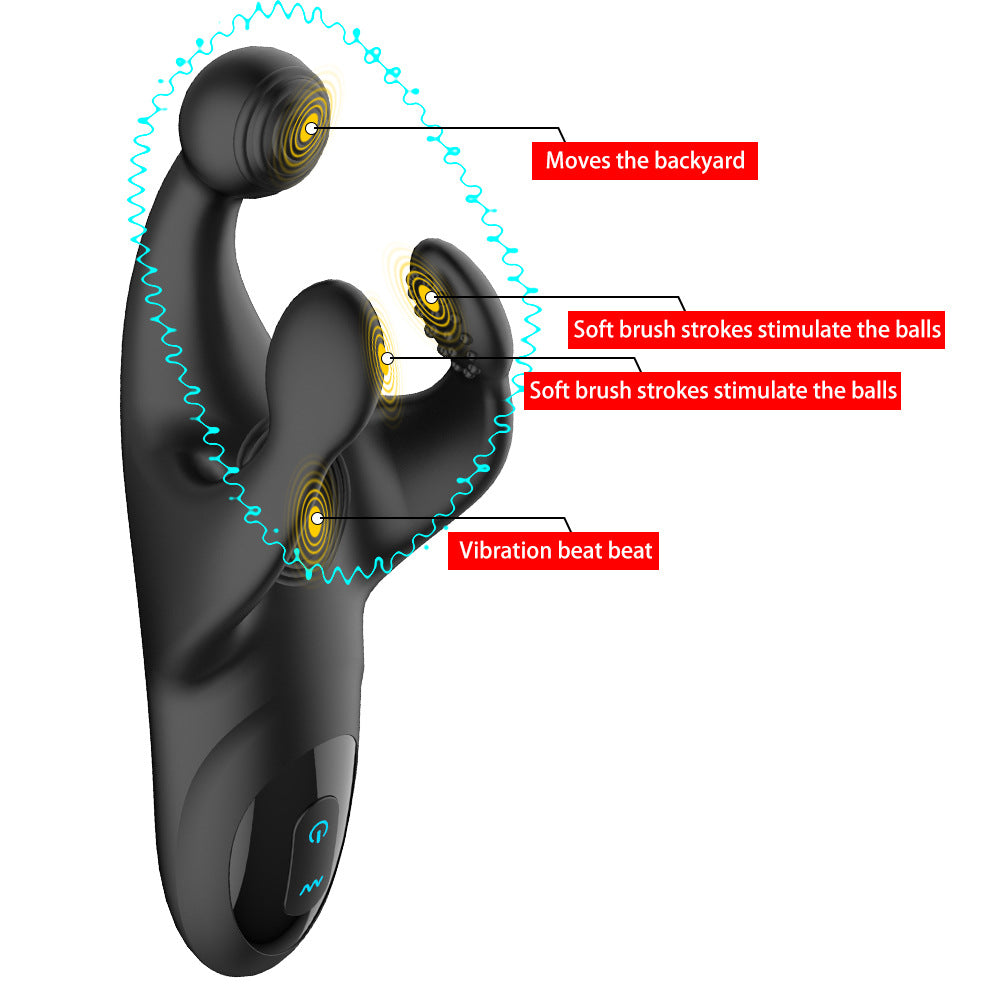 Godzilla three-pronged pat vibration egg prostate massager
