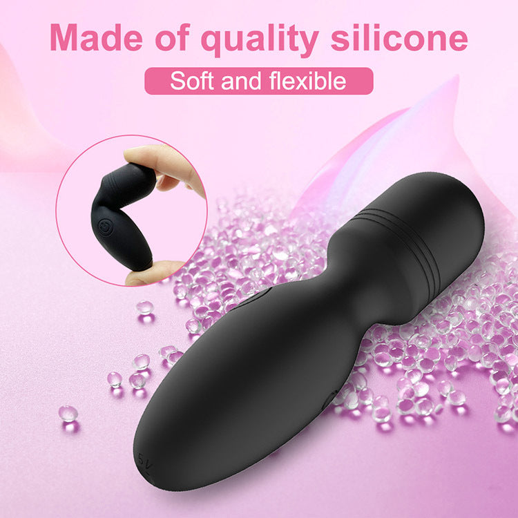 Mini Vibromasseur 8cm - Compact Wand Vibrator for Women - 10 Vibration Modes - Personal Therapeutic Massager - USB Rechargeable