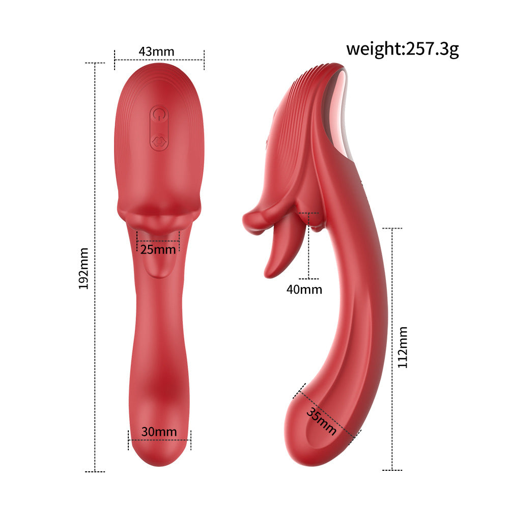 360Rotating Tongue Strong Vibration Licking and Sucking G-Spot Vibrator