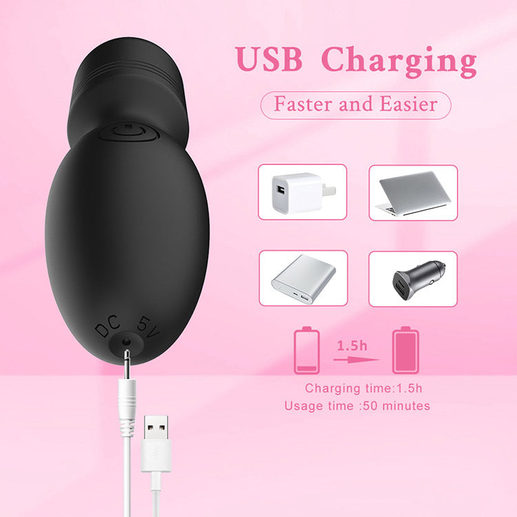Mini Vibromasseur 8cm - Compact Wand Vibrator for Women - 10 Vibration Modes - Personal Therapeutic Massager - USB Rechargeable