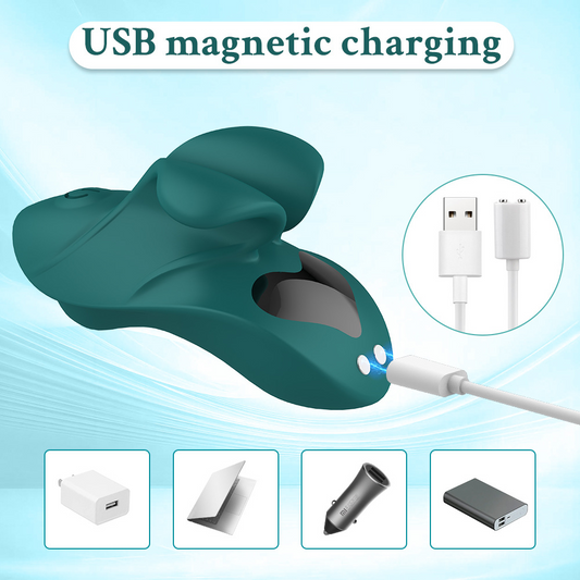 Vibormasseur de Clitoris - Vibromasseur à doigt en silicone à 8 fréquence