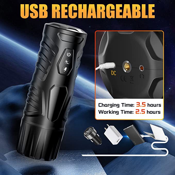 360° Rotating Male Masturbator - Hands-Free with Suction and Vibration Modes - Automatic - In and Out Motion