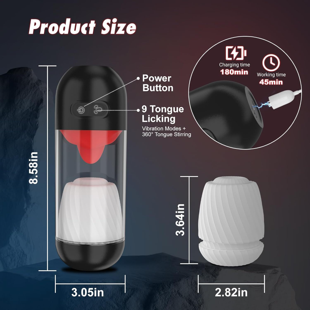 Männliche Masturbatoren Sexspielzeug, Automatischer männlicher Masturbator Sextoy, Männlicher Masturbator mit 9 Modi, 360° umwickelte Penisvibratoren