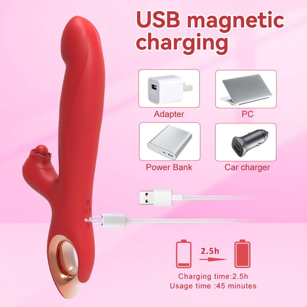 Interactive Rabbit Vibrator with Thrusting Beads