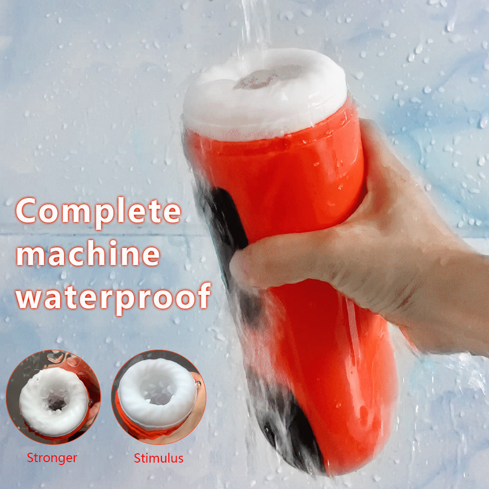 Automatischer Masturbator für Männer, kostenloser Netzanschluss mit 7 Teleskop- und Rotationsmodi – ultrarealistische Vagina