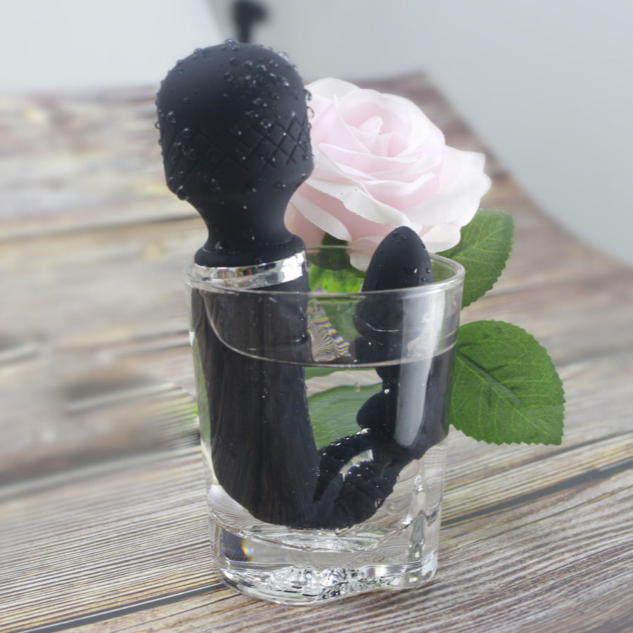 G-Spot Double Head Magic Wand Vibration Anal Plug Beads