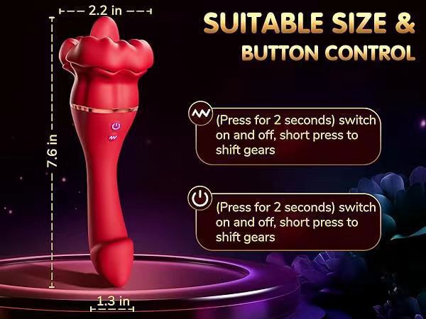 Rose Sex Toy Clitoral Vibe Vibrating Dildo Adult Toy for Women