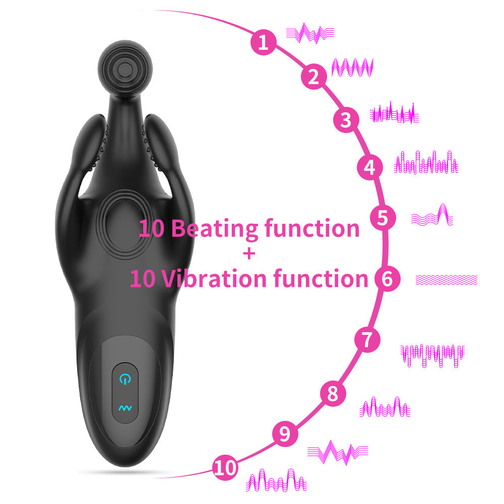 Godzilla three-pronged pat vibration egg prostate massager