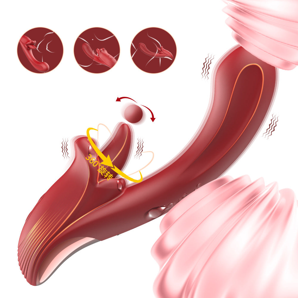 360Rotating Tongue Strong Vibration Licking and Sucking G-Spot Vibrator