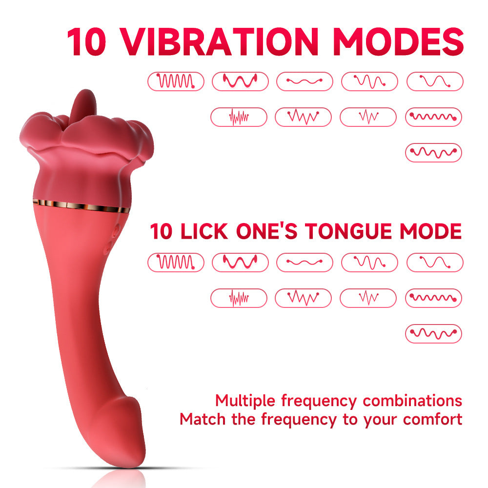 Rose Sex Toy Clitoral Vibe Vibrating Dildo Adult Toy for Women