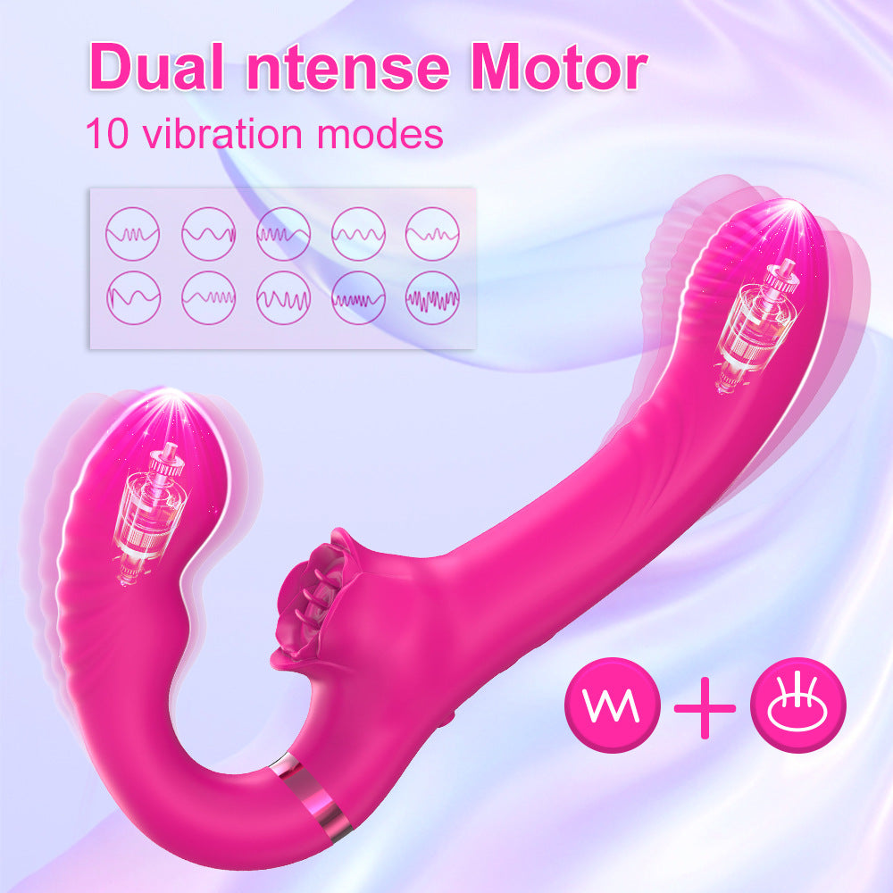 Vibromasseur Clitoris Point G et Haute Fréquence 3 en 1 - A double moteur avec télécommande - Stimulateur de Clitoris Rechargeable et Etanche