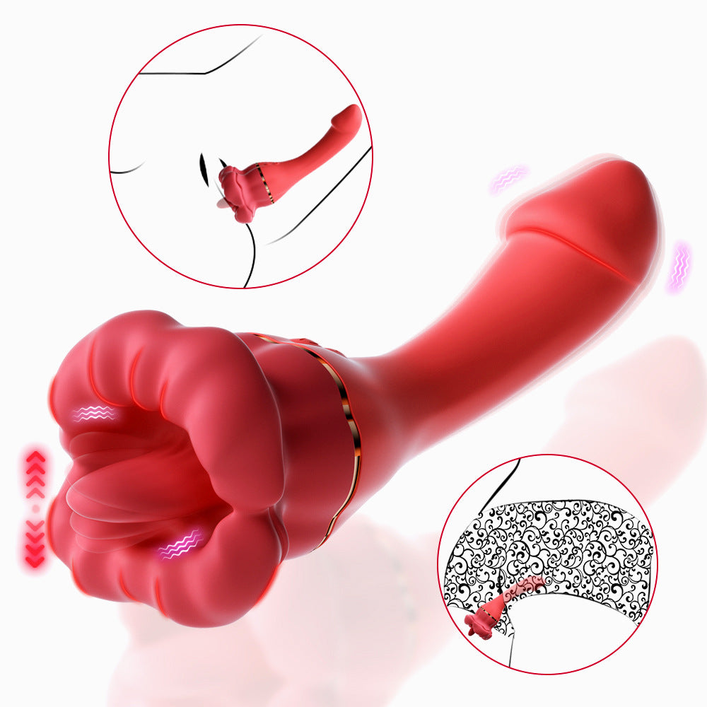 Rose Sex Toy Clitoral Vibe Vibrating Dildo Adult Toy for Women