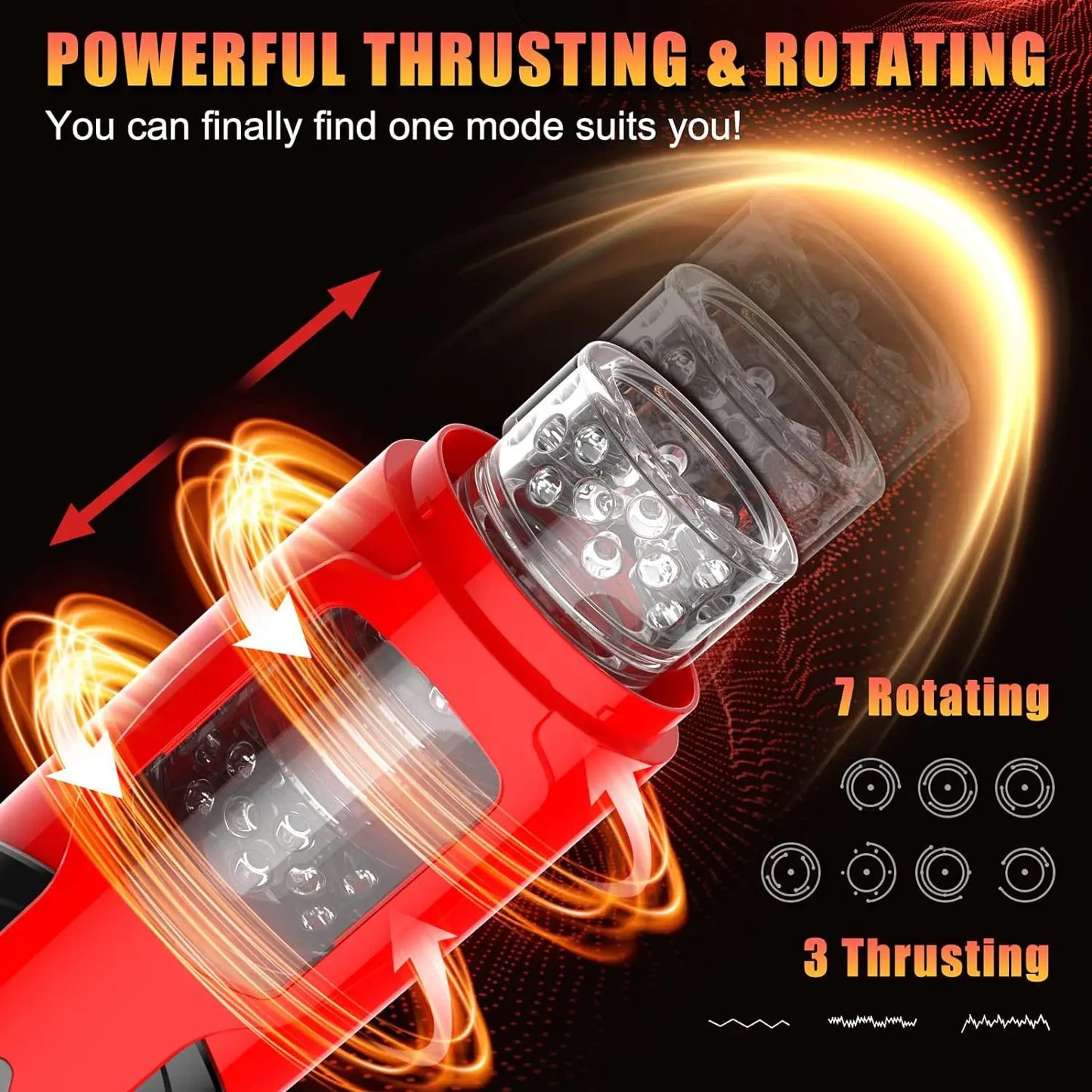Masturbateur automatique rotatif en silicone, vagin, prononciation réelle, machine à fellation, MasterbatBlack
