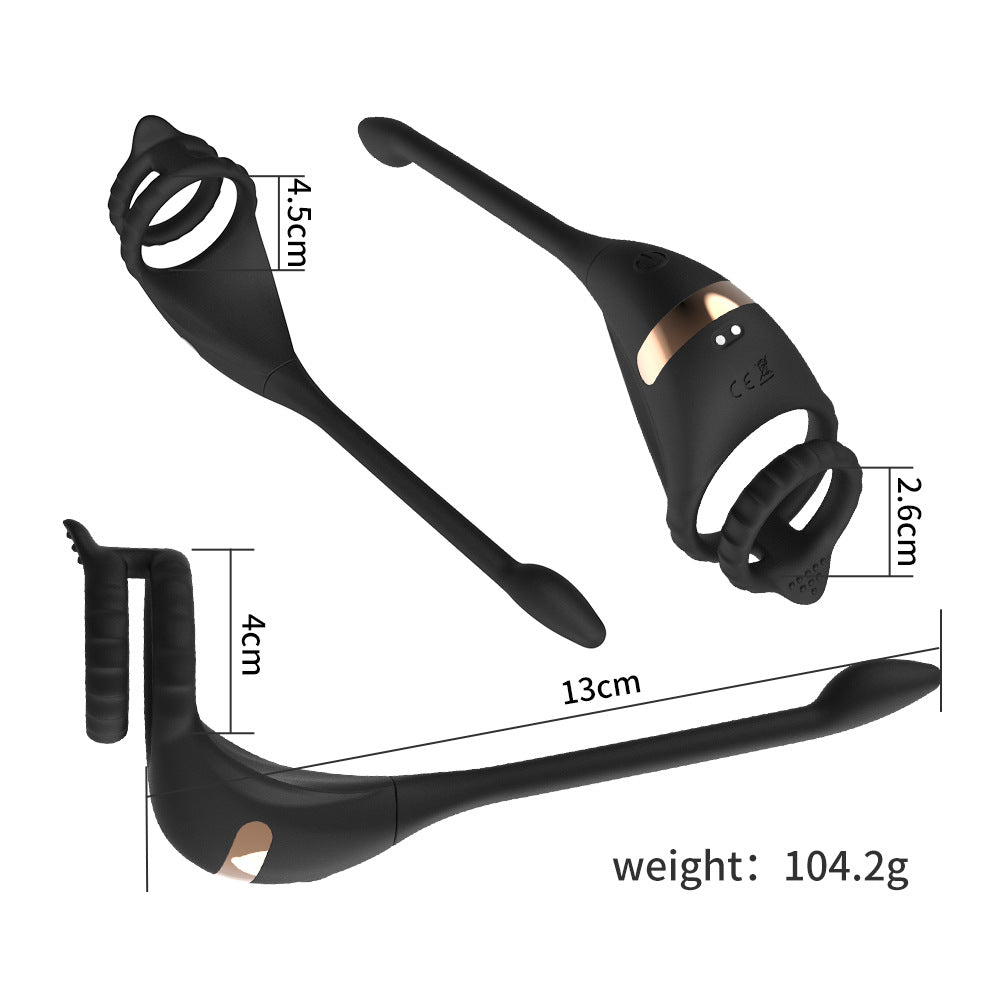 3 DE 1 Plug Anal - Vibrant Prostata-Anal mit Fernbedienung - Schwarz