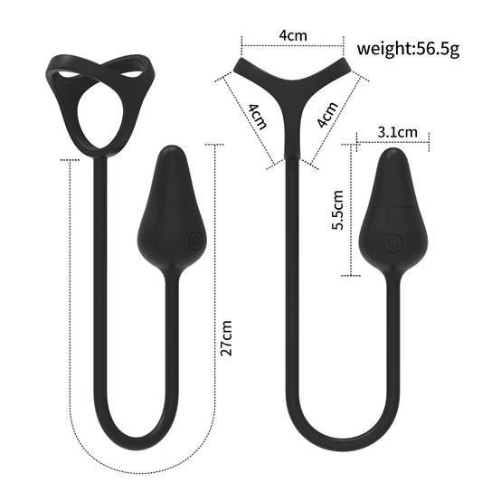 Sextoys Masseurs de Prostate vibromasseurs avec Anneau Pénien avec Télécommande