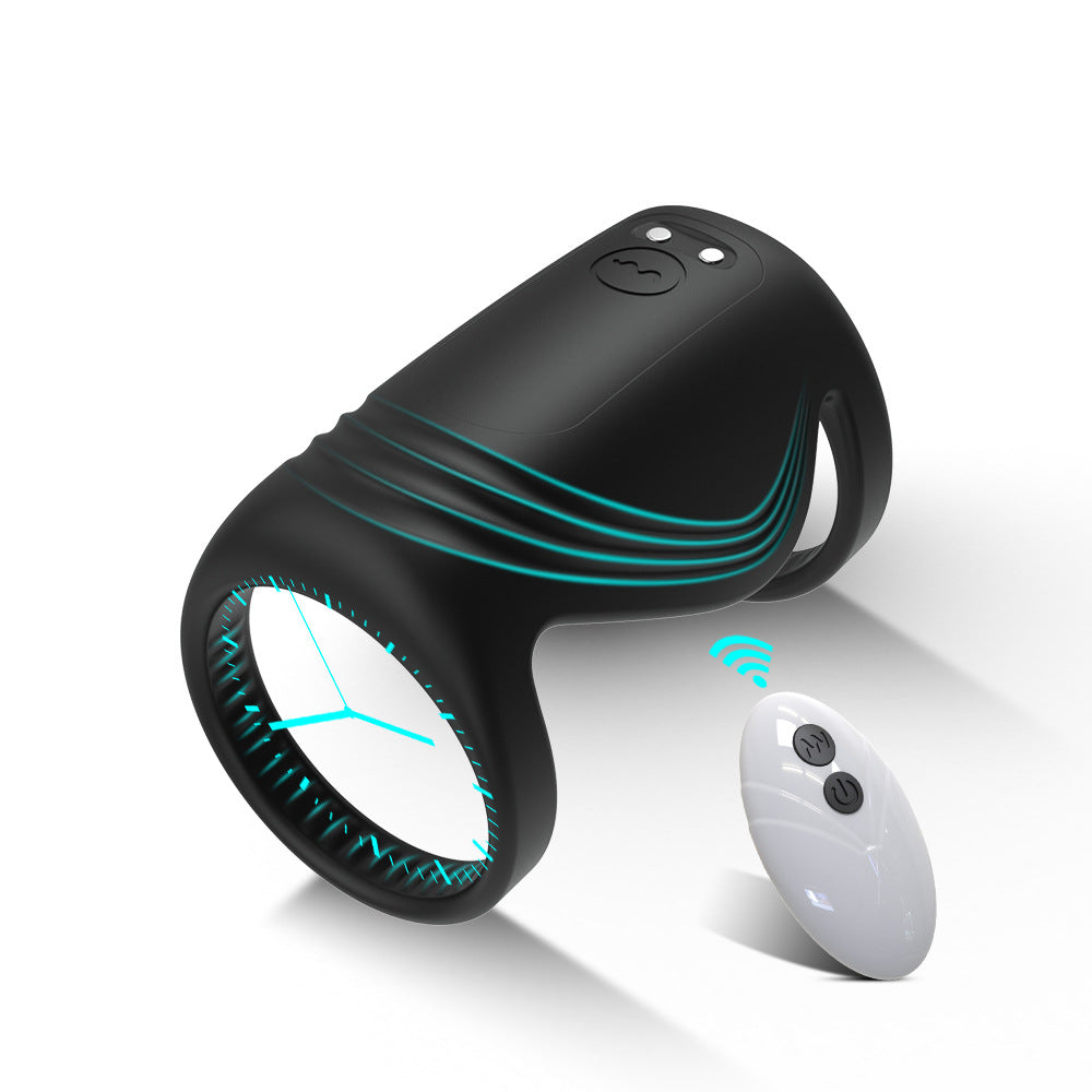Vibrating penis ring made of silicone, with remote control