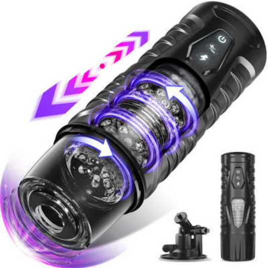 Sextoy Masturbeuse Homme Rotation 360 – Masturbator-Netzkabel mit Saug- und Vibrationsmodi – automatisch – Saug- und Vibrationsfunktion