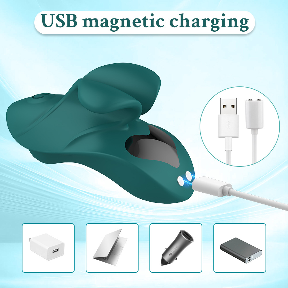 Vibormasseur de Clitoris - Vibromasseur à doigt en silicone à 8 fréquence