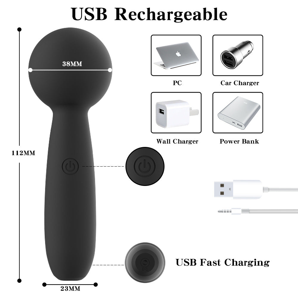 Mini-Vibromasseurstab 11 cm – Klitorisvibrator mit 10 Vibrationsmodi – Personaltherapeutischer Masseur