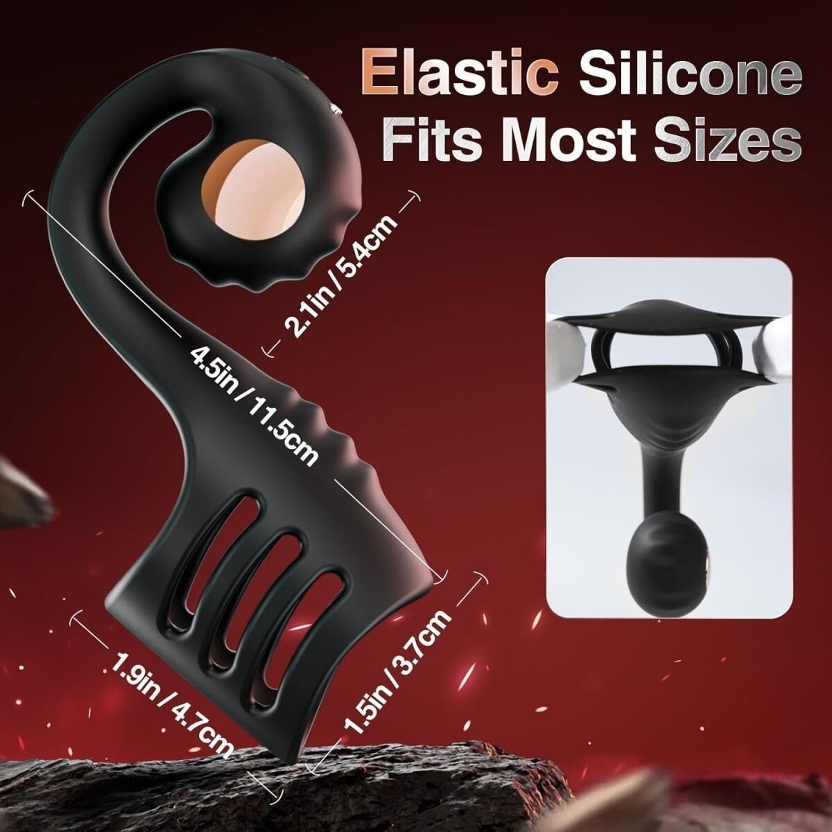 Vibrating Cock Ring Sleeve with Snail-Shaped Vibrator Male Snail Armor Sex Toy