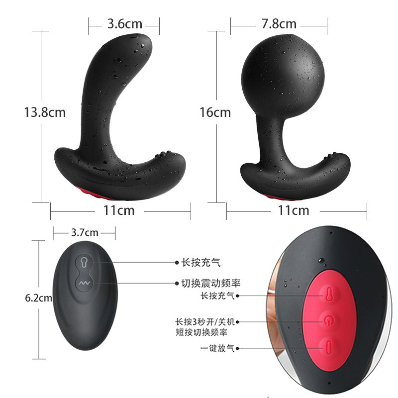 Vibrating P-spot Snug Plug with Remote Control - Expand Plug