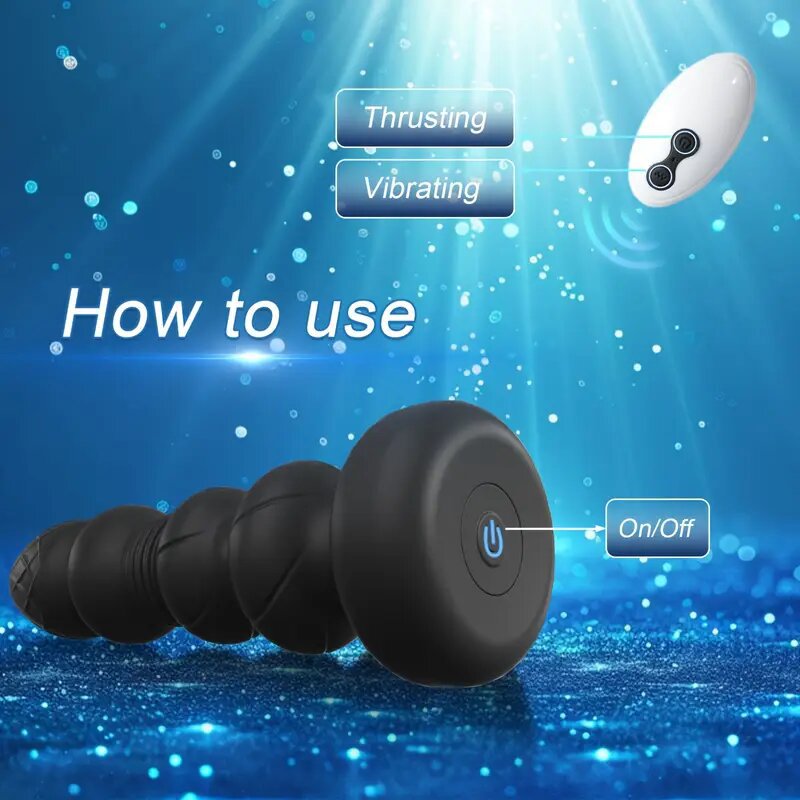 Remote Control Thrusting Vibrating Butt Plug