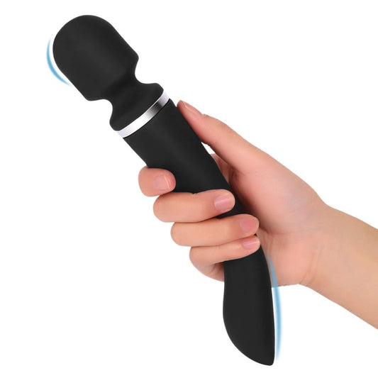 Vibromasseur 24,5 cm – Doppelseitiger Stab Vibro-Masseur ohne Filter mit 10 Modi für ultra-leistungsfähige Vitalität – Personaltherapeutischer Masseur – Wiederaufladbar über USB