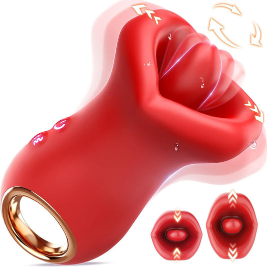 Powerful Clitoral Stimulator for Women with 10 Lick Patterns and Rotation