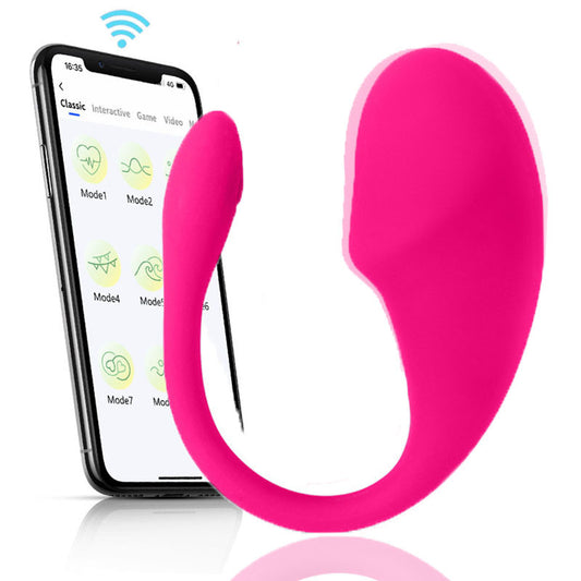 Leistungsstarker Klitoris-Vibromasseur L'oeuf Vibrant Connecté - Tragbarer Punkt-G-Vibrator für Frauen - Klitoris-Stimulator aus der Ferne
